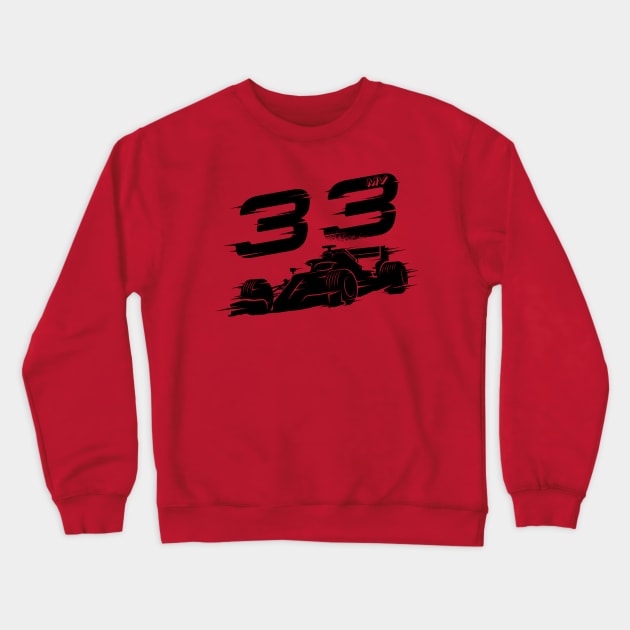 We Race On! 33 [Black] Crewneck Sweatshirt by DCLawrenceUK